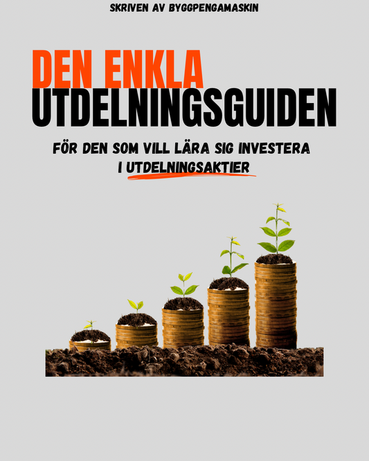DEN ENKLA UTDELNINSGUIDEN
✔️Så fungerar utdelningsaktier i praktiken
✔️Hur du bygger passiva inkomster över tid
✔️Enkelt, tydligt och utan onödigt krångel