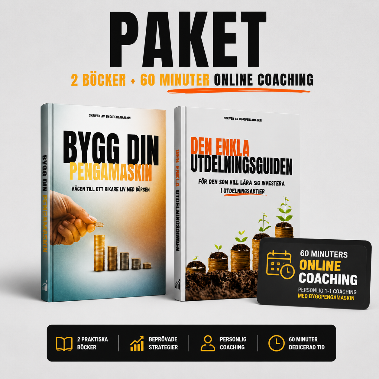 Guld paketet med två böcker och 60 minuters onlinecoachning